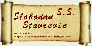 Slobodan Stavrević vizit kartica